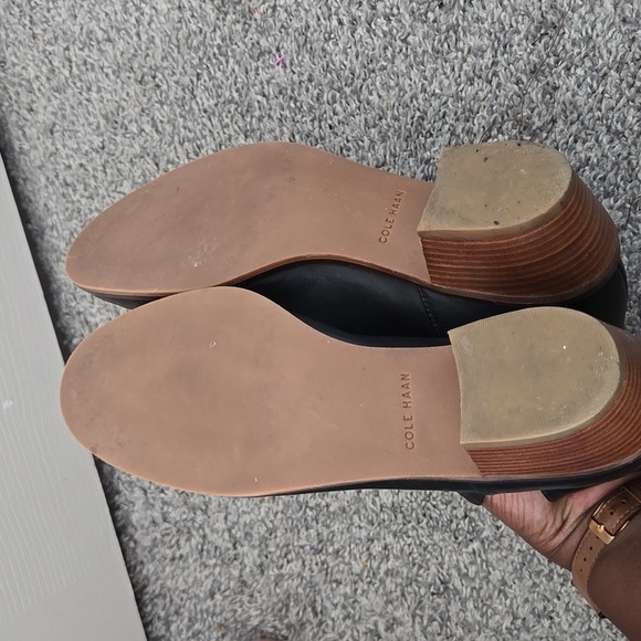 Cole Haan Black Ankle Booties with Stack Heel Size 7.5B - Picture 10 of 11